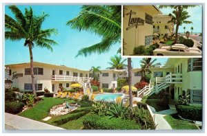 Fort Lauderdale Florida FL Postcard The Tarrymore Apartment Motel Pool c1960's