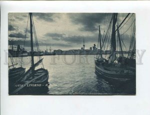 3172262 ITALY LIVORNO Porto Port military ship Vintage postcard