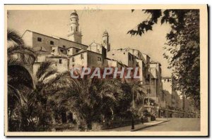 Old Postcard Menton Old Town