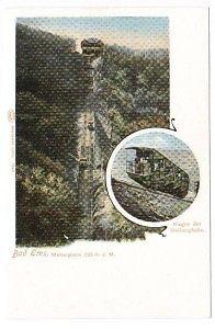 Incline Railroad Train Malbergbahn Bad Ems Germany 1905c postcard