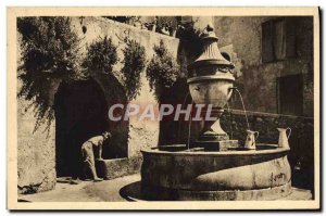 Old Postcard Saint Paul the old fountain