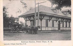 Potter Place NH Railroad Station Train Depot Postcard