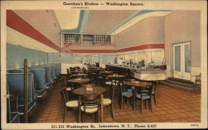 Jamestown NY Gretchen's Kitchen Washington Square Linen Postcard