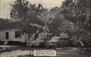 Cincinnati Ohio OH Hoffman's Tourist Court Classic 1950s Cars Vintage Postcard