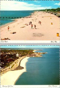 2~4X6 Postcards BILOXI, MS Mississippi  CENTRAL BEACH & LIGHT HOUSE Aerial View