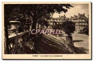 Old Postcard Paris Luxembourg Garden