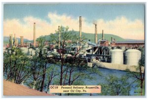 1940 Pennzoil Refinery Rouseville Oil City Pennsylvania Antique Vintage Postcard