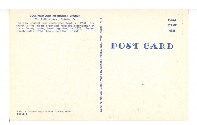 OH - Toledo. Collingwood Methodist Church, Interior