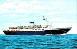 Passenger~Cruise Ship   MS STELLA OCEANIS Greek Registry OCEAN LINER  Postcard