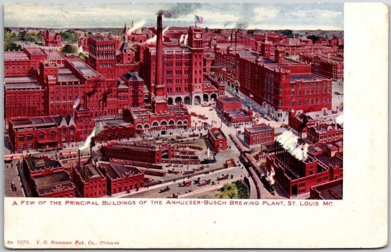 Principal Bldgs. Of Anheuser-Busch Brewing Plant St. Louis Missouri MO Postcard 