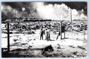 RPPC 1947 TEXAS CITY TX RUINS APRIL 16 M676 (FERTILIZER EXPLOSION DISASTER)
