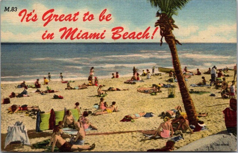 Florida Miami Beach It's Great To Be In MIami Beach Curteich