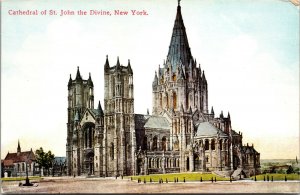 Vtg 1910s Cathedral of St John the Devine New York NY Unused Postcard