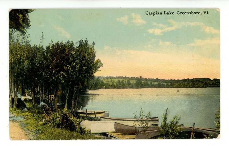 VT - Greensboro. Caspian Lake, Boat Landing