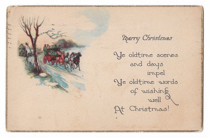 Merry Christmas Vintage Postcard 01.14