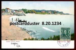 h3080 - SWAMPSCOTT Massachusetts Postcard 1908 Ocean House Beach