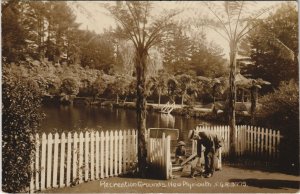 PC NEW ZEALAND, NEW PLYMOUTH, REC. GROUNDS REAL PHOTO Postcard (B41473)