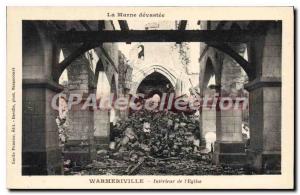 Postcard From Old Warmeriville Interior I'Eglise