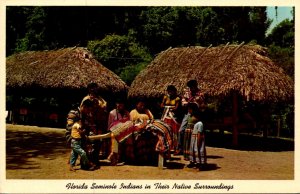 Florida Silver Springs Seminole Indians In Their Native Surroundings