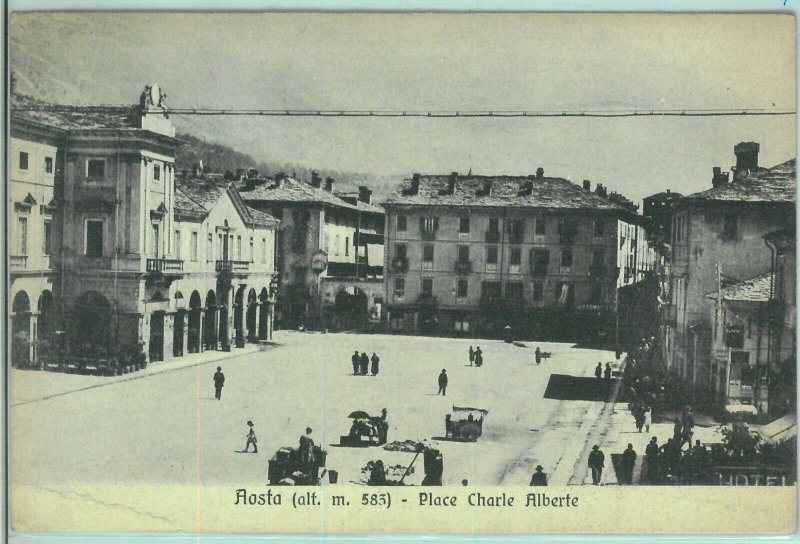 97326 - vintage postcard - AOSTA Citta' - Place CHARLE ALBERT-