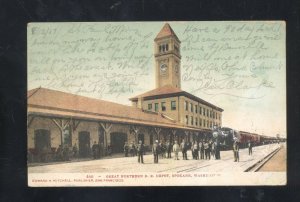 SPOKANE WASHINGTON RAILROAD DEPOT TRAIN STATION VINTAGE POSTCARD 1906