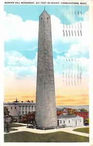 Bunker Hill Monument 221 Feet in Height - Charlestown, Massachusetts MA