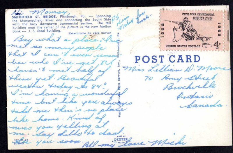 Pennsylvania PITTSBURGH Smithfield St. Bridge used  - Chrome