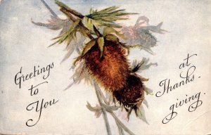 Thanksgiving Greetings With Fruit 1920