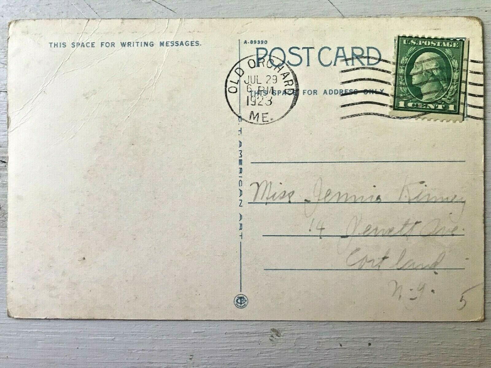 Vintage Postcard 1923 Greetings from Old Orchard Beach Maine United