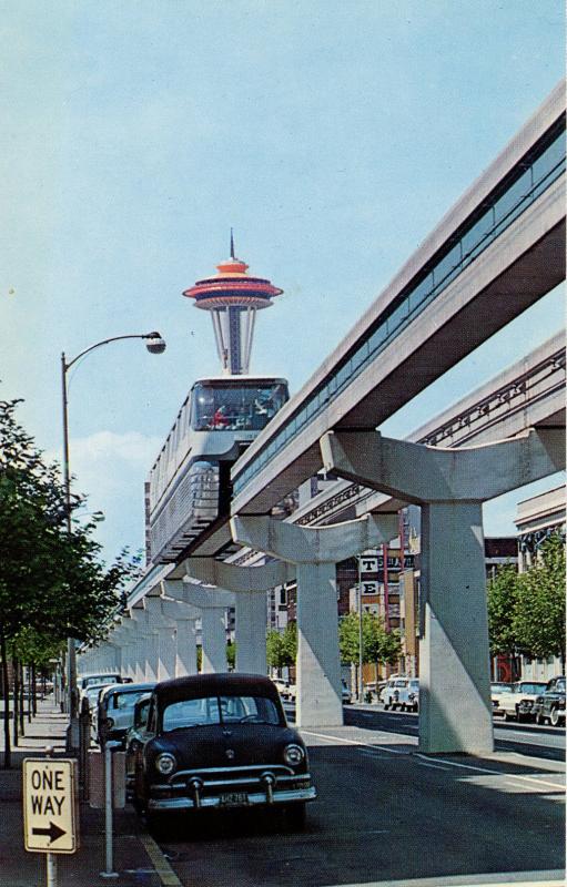 WA - Seattle, 1962. Seattle World's Fair (Century 21 Exposition). Alweg Monorail