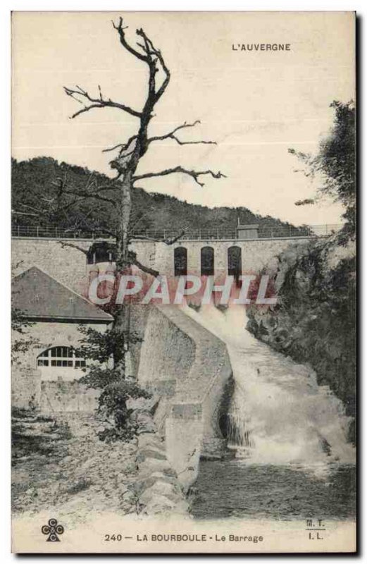 Old Postcard La Bourboule The dam