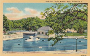 PROVIDENCE, Rhode Island, 30-40s; Seal Pond, Roger Williams Park