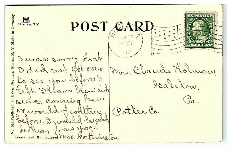 Baptist Church, Muncy, PA Postcard *7C9 