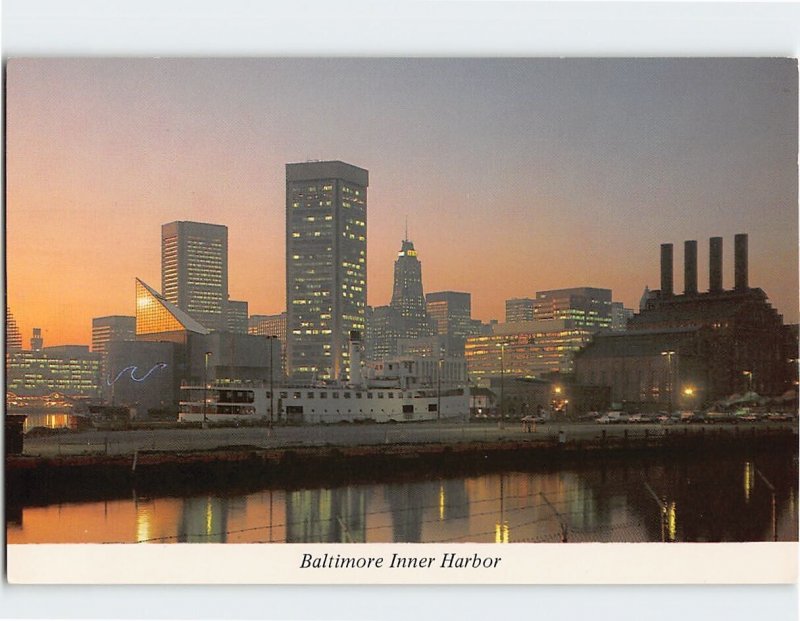 Postcard Baltimore Inner Harbor, Baltimore, Maryland