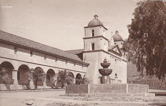 Mission at Santa Barbara California 1915 Real Photo