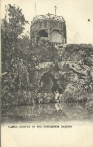 egypt, CAIRO, Grotto in the Esbequieg Garden (1899) Lichtenstern & Harari 477