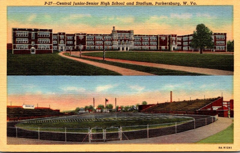 West Virginia Parkersburg Central Junior-Senior High School and Stadium Curteich