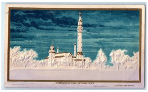 c1905 Waterworks Parks Detroit Michigan MI, Airbrushed Embossed Antique Postcard