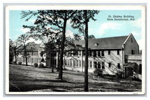 Dr Shibley Building State Sanitarium Booneville Arkansas AR UNP WB Postcard U4