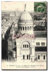 Old Postcard Tours The Dome Of The Basilica of Saint Martin And The City The ...