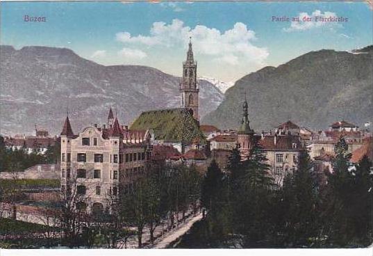 Italy Bolzano Bozen Partie an der Pfarrkirche