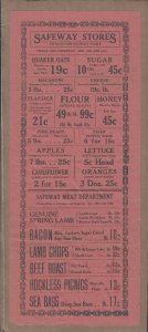 Ca 1924 Safeway Stores Victorville Ca Flyer 13x5.5 For Foods Wow Was Folded