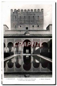 Postcard Old Granada Alhambra Torre De Comares there Patio de Los Arrayanes