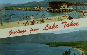 Greetings from Lake Tahoe, Nevada Vintage Postcard P96 