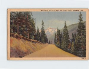 Postcard Bear Mountain Scene on Million Dollar Highway, Colorado