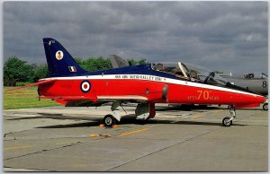 Airplane BAe Hawk T.1 XX249 of 4 FTS RAF Beauvechain AB Military Postcard