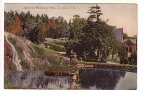 Rockwood Park, St John, New Brunswick  Used 1908, Split Ring Cancel