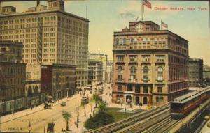 New York City Cooper Square c1910 Postcard
