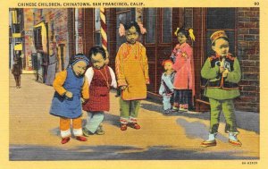 SAN FRANCISCO, California CA    ADORABLE CHINESE CHILDREN~Chinatown   Postcard