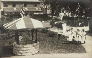 Small Town Carnival Event Candy Stand Children c1910 CRISP Real Photo Postcard